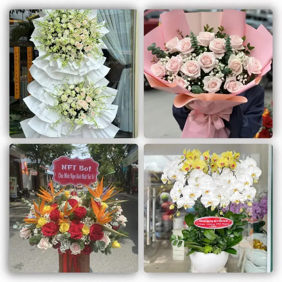 Mẫu hoa tươi tại Chư Prông