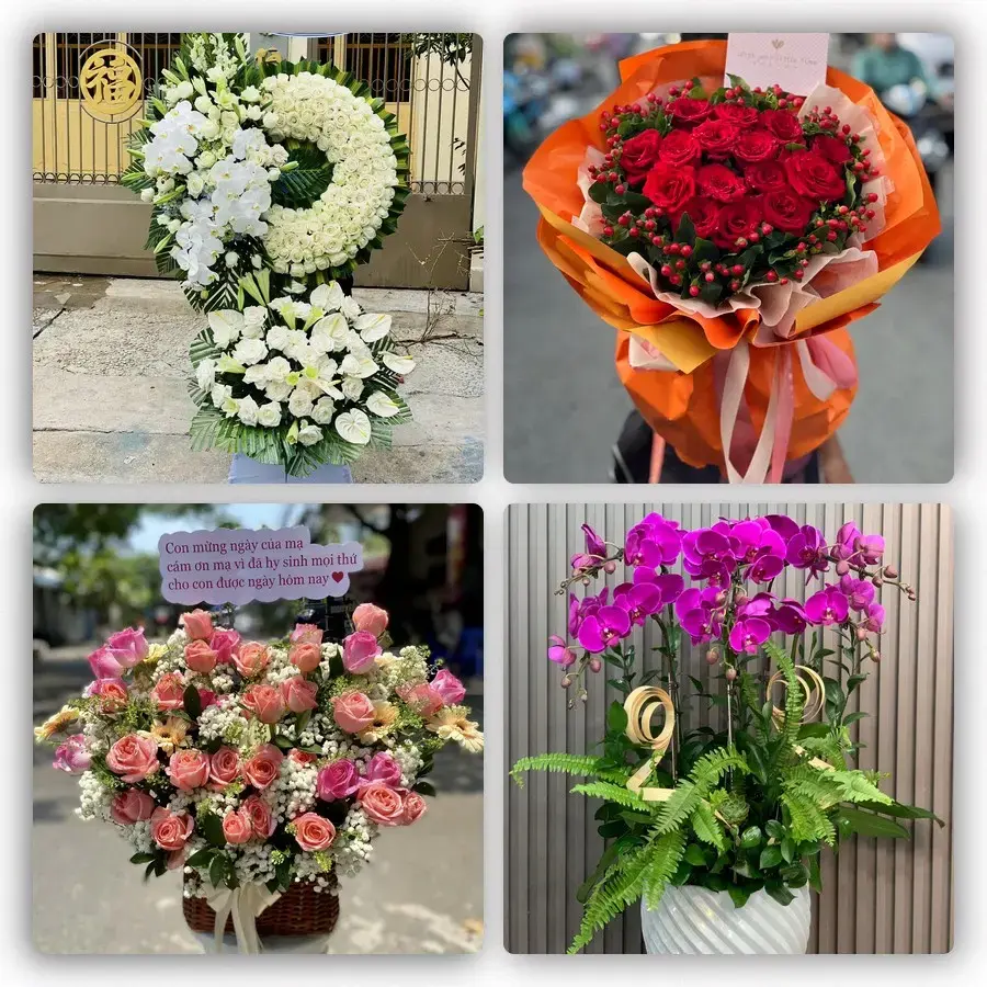 Mẫu hoa tươi tại Cổ Phúc