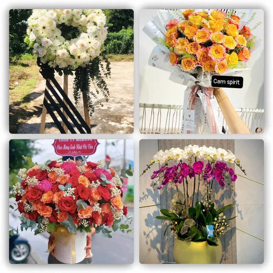 Mẫu hoa tươi tại D'Ran