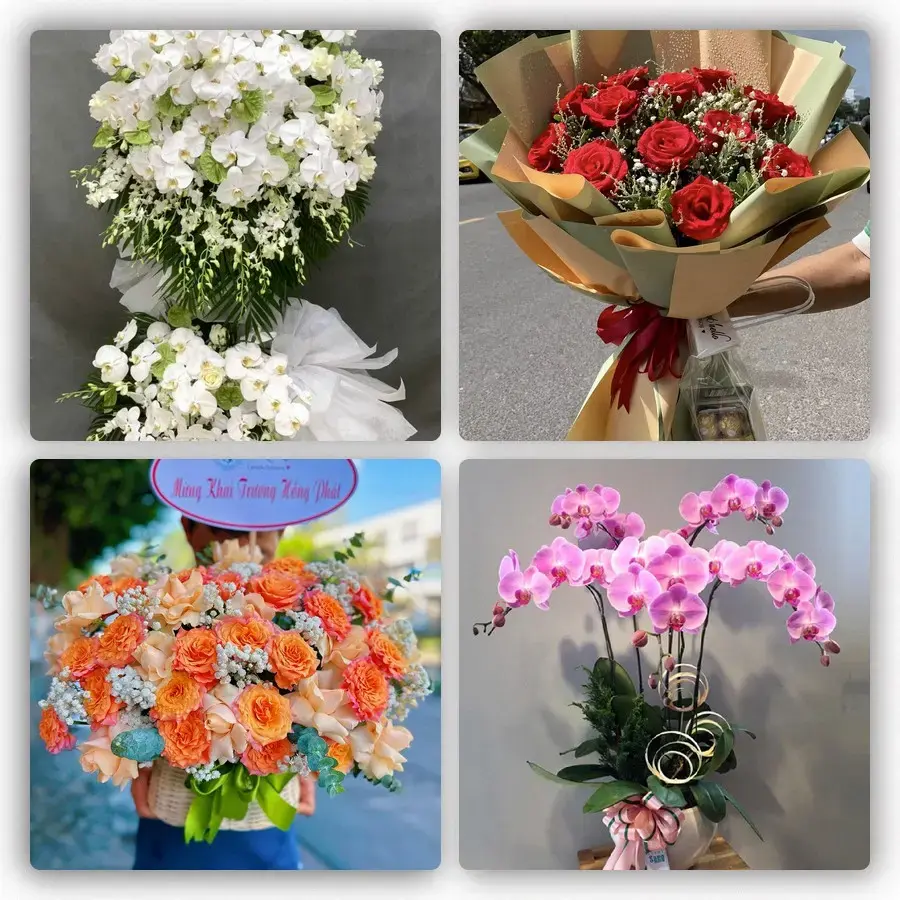 Mẫu hoa tươi tại Đại Điền