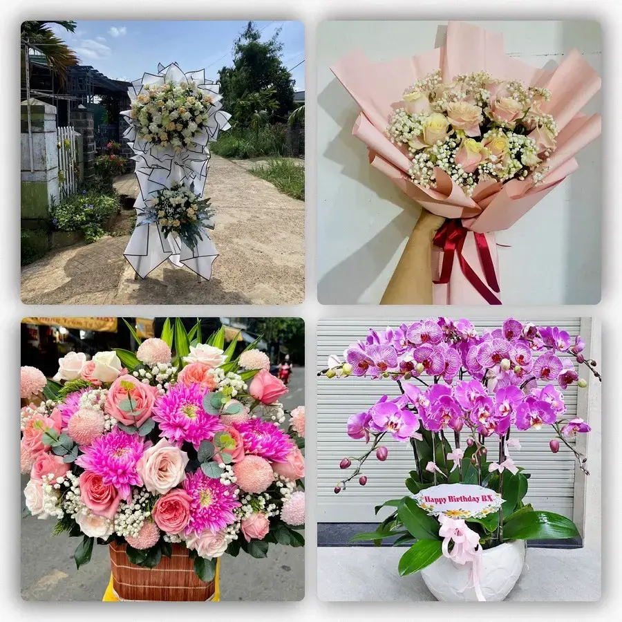 Mẫu hoa tươi tại Diễn Châu