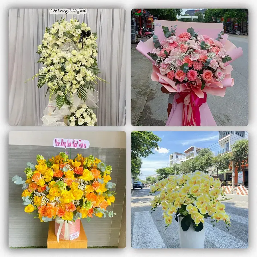 Mẫu hoa tươi tại Định An