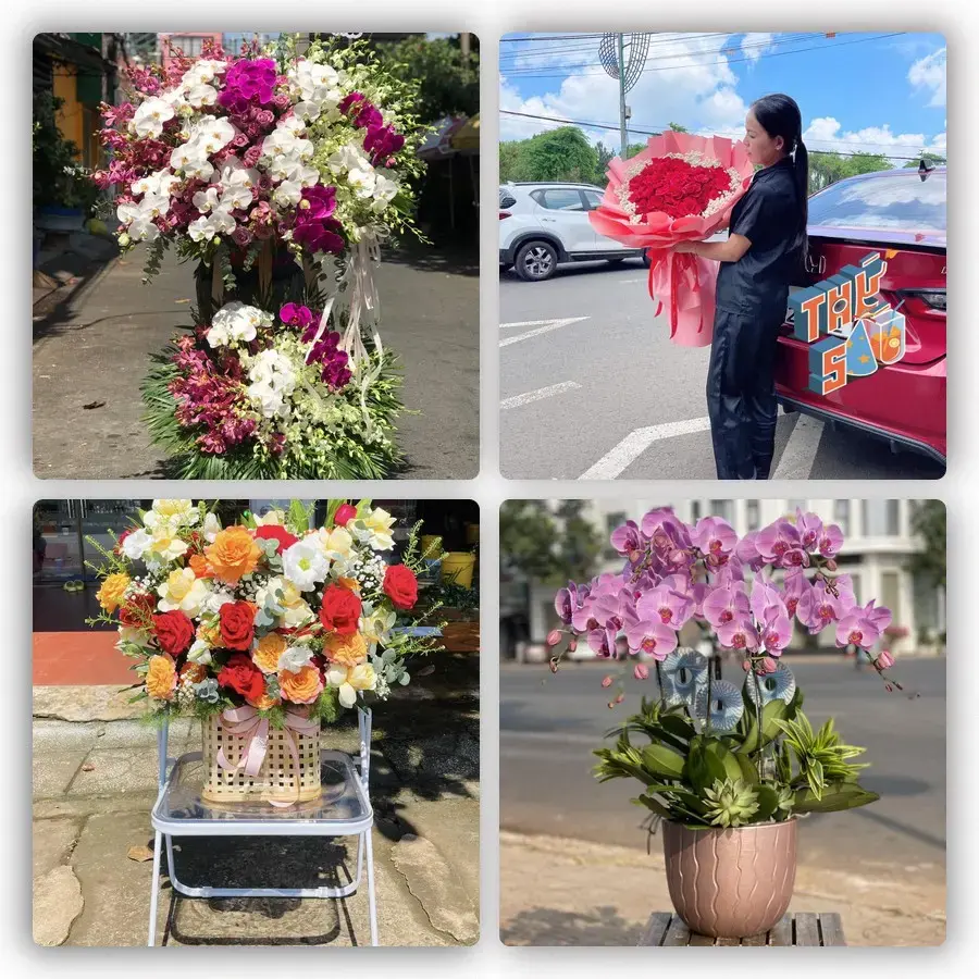 Mẫu hoa tươi tại Đôn Xuân