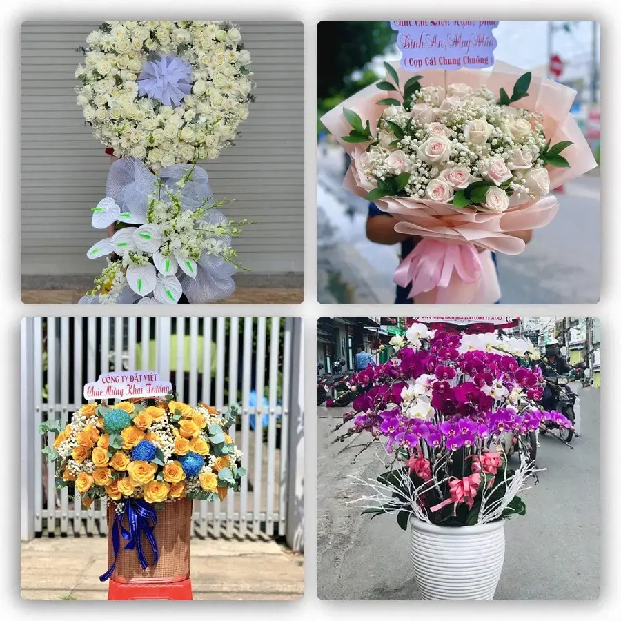 Mẫu hoa tươi tại Gia Khánh