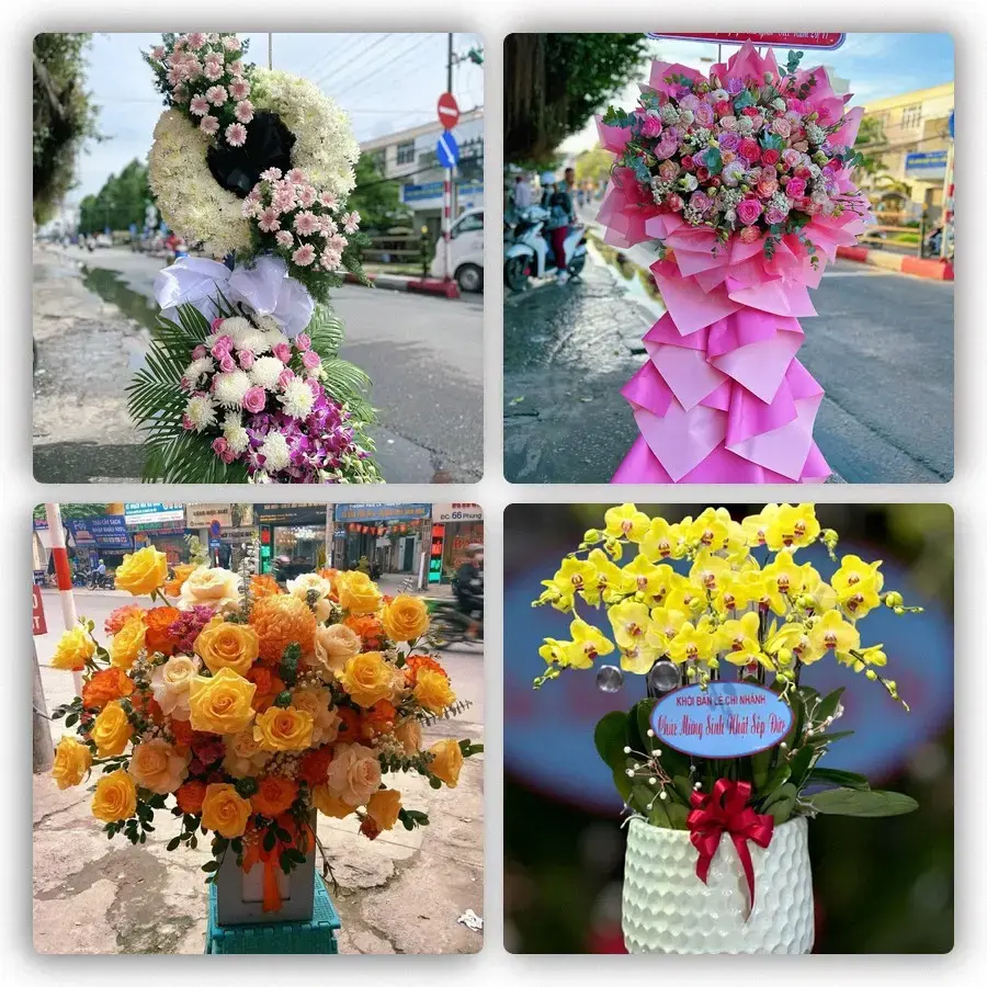 Mẫu hoa tươi tại Hai Riêng