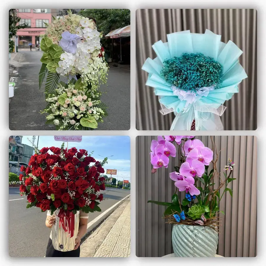 Mẫu hoa tươi tại Hàm Giang