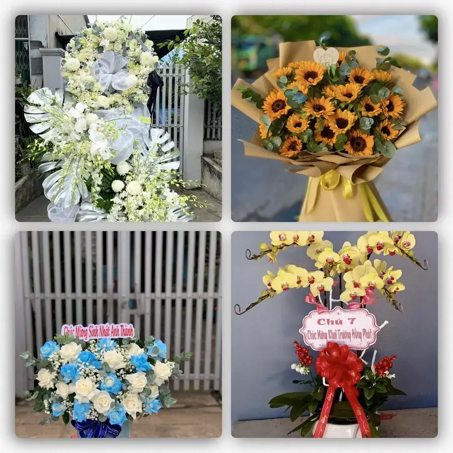 Mẫu hoa tươi tại Hiệp Mỹ Tây