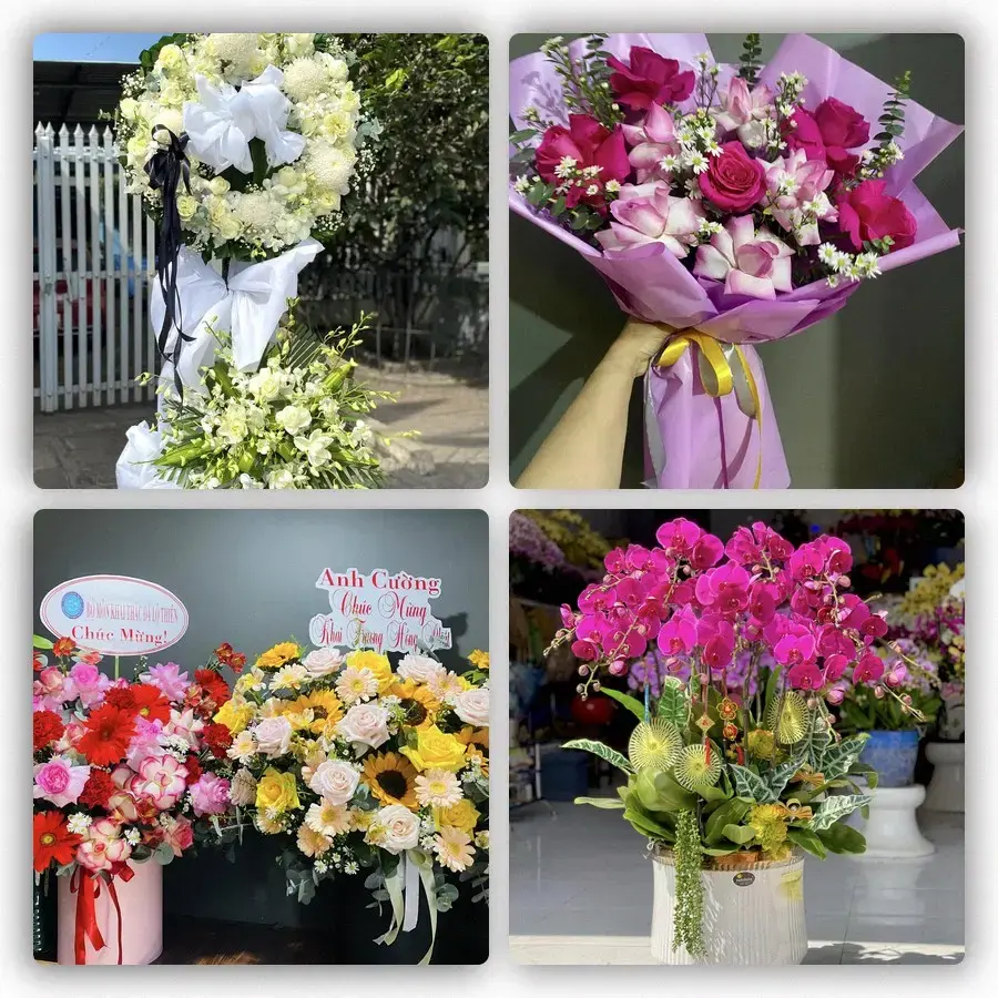 Mẫu hoa tươi tại Hiếu Phụng