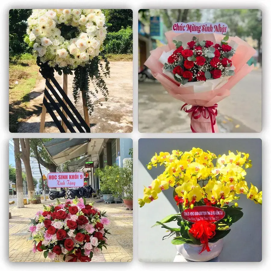 Mẫu hoa tươi tại Hiếu Tử