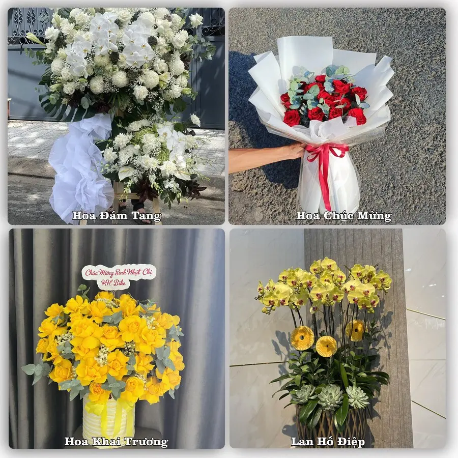 Mẫu hoa tươi giao tại Hố Nai, Đồng Nai