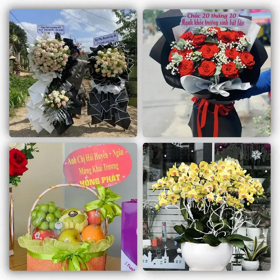 Mẫu hoa tươi tại Hòa Bình