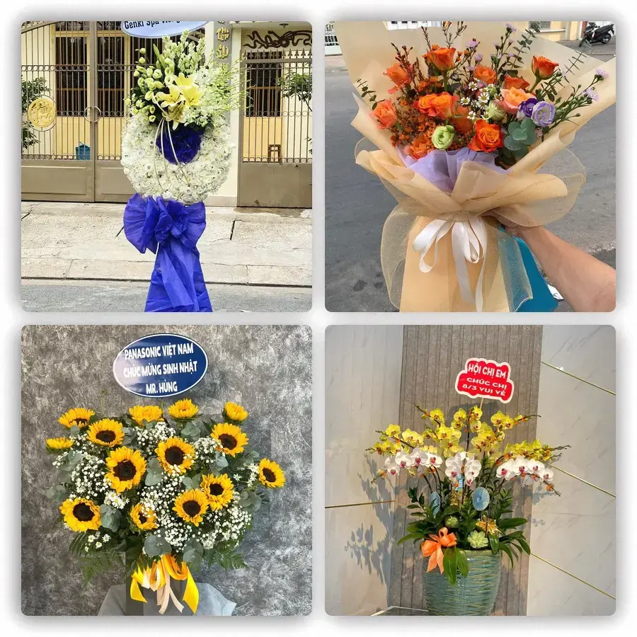 Mẫu hoa tươi tại Hoà Thuận