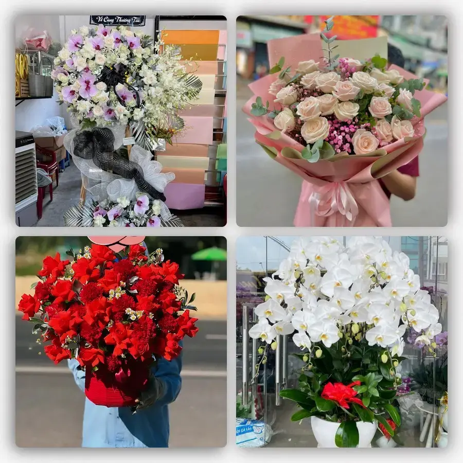 Mẫu hoa tươi tại Hoàn Lão