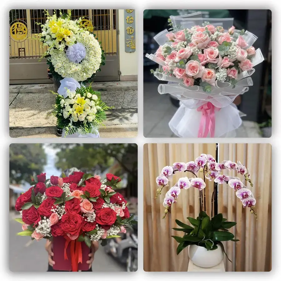 Mẫu hoa tươi tại Hùng Hòa