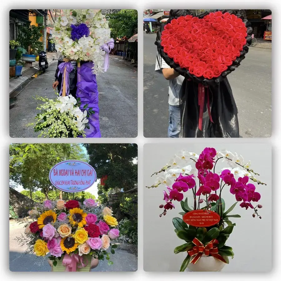 Mẫu hoa tươi tại Hưng Nhượng