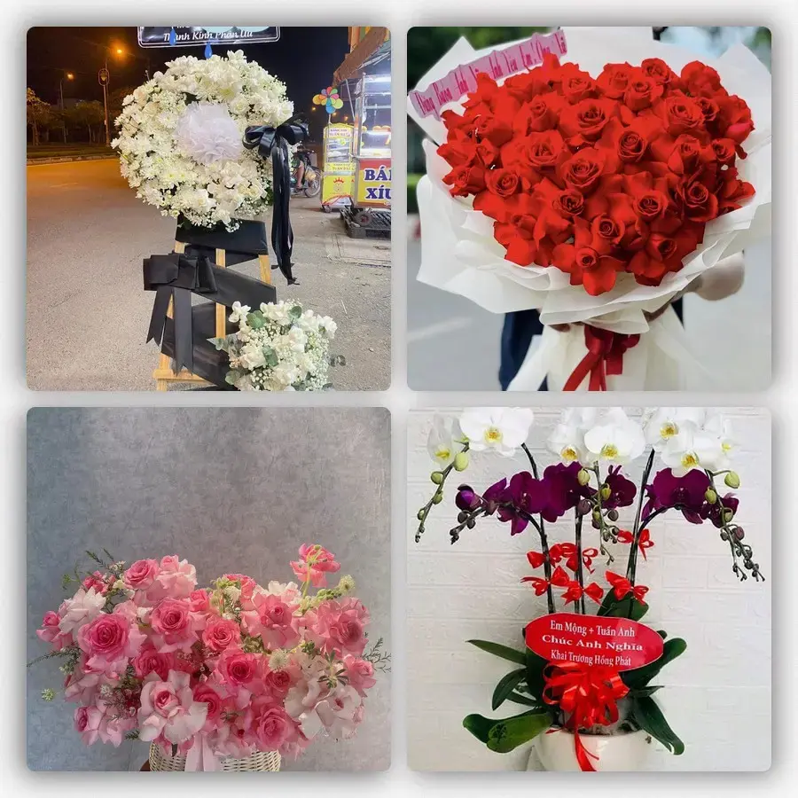 Mẫu hoa tươi tại Hương Trà