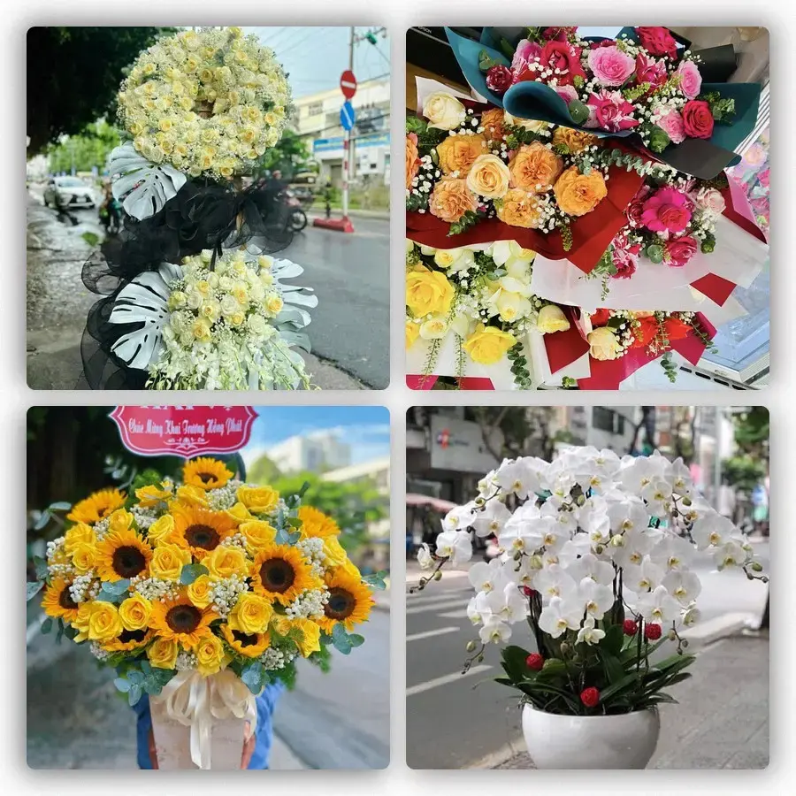 Mẫu hoa tươi tại KBang
