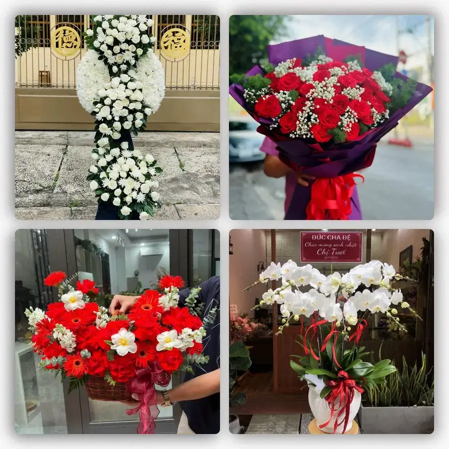 Mẫu hoa tươi tại Khánh Vĩnh