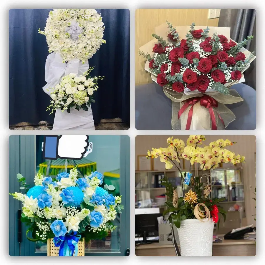 Mẫu hoa tươi tại Kiến Giang