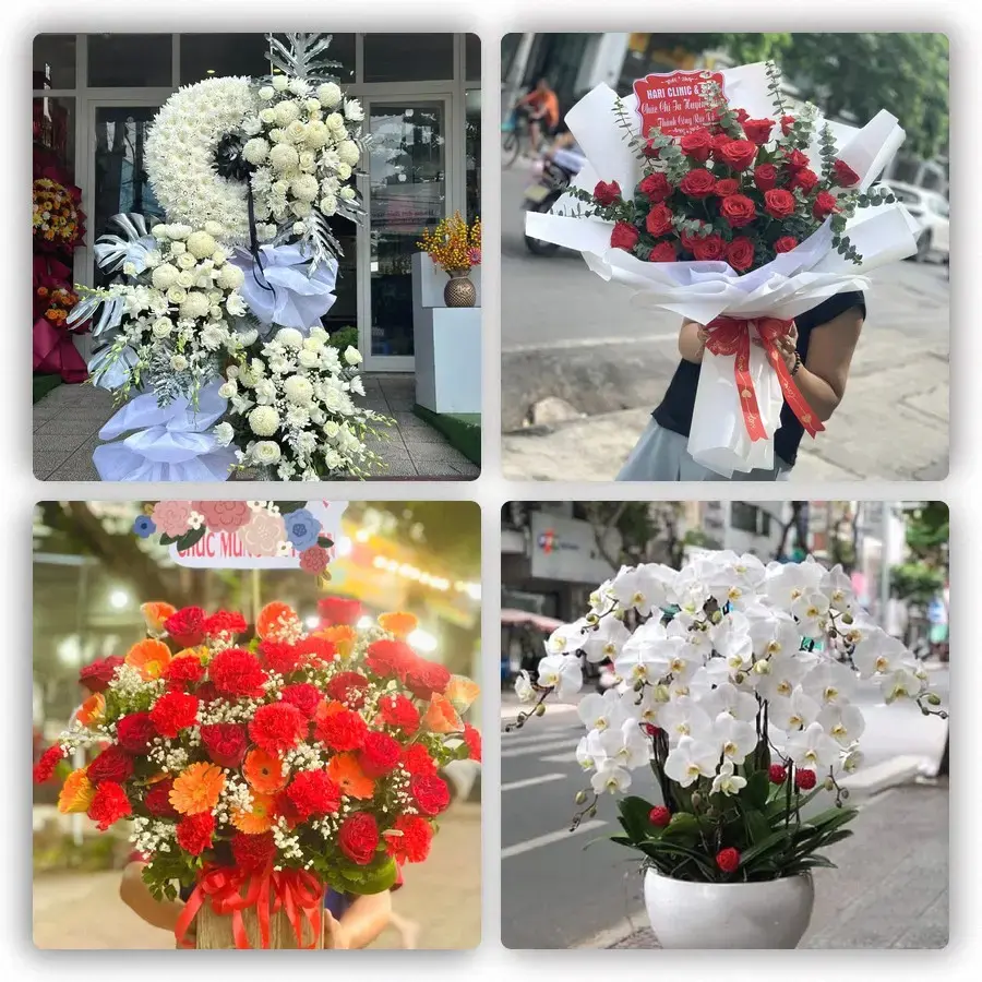 Mẫu hoa tươi tại Kon Dơng