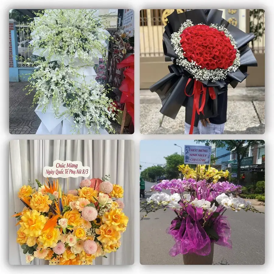 Mẫu hoa tươi tại La Hà