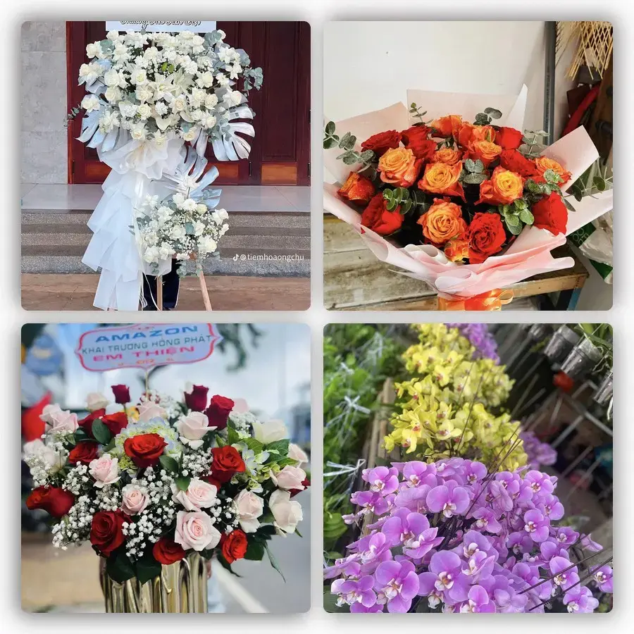 Mẫu hoa tươi tại Long Điền