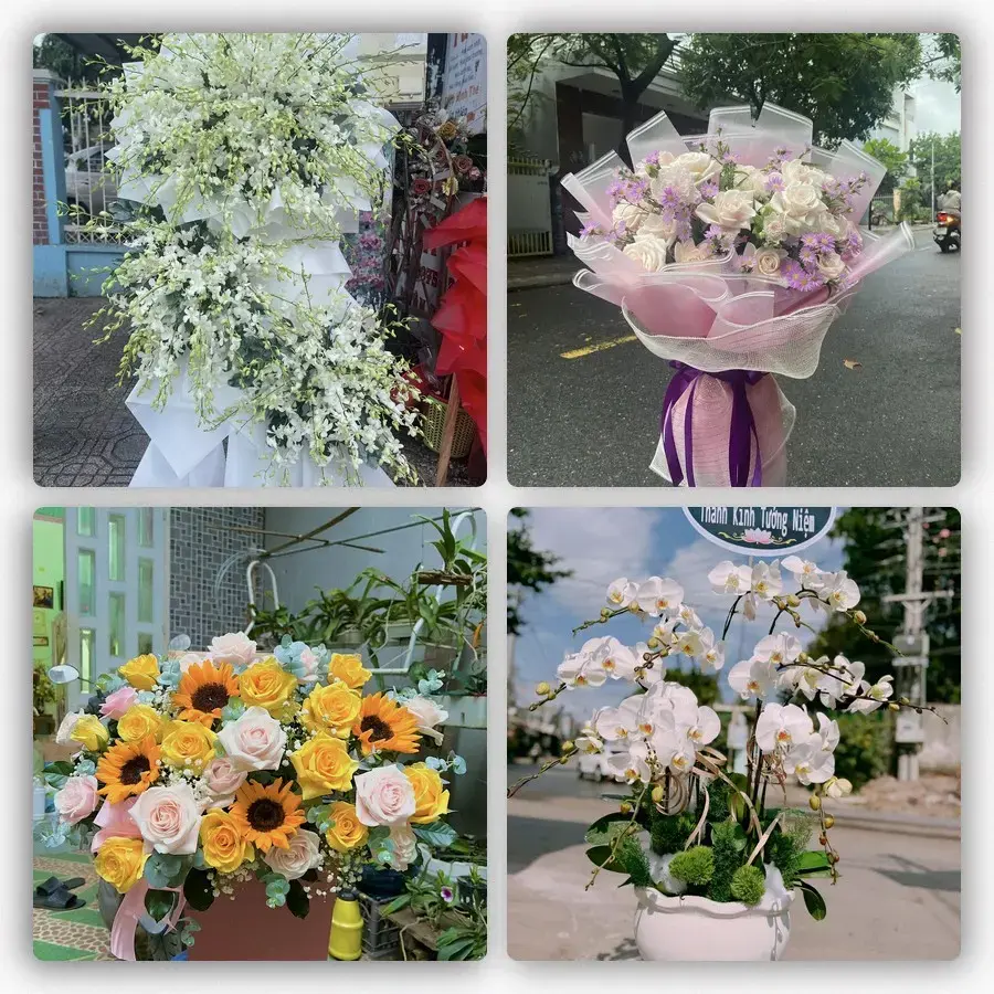 Mẫu hoa tươi tại Long Hiệp
