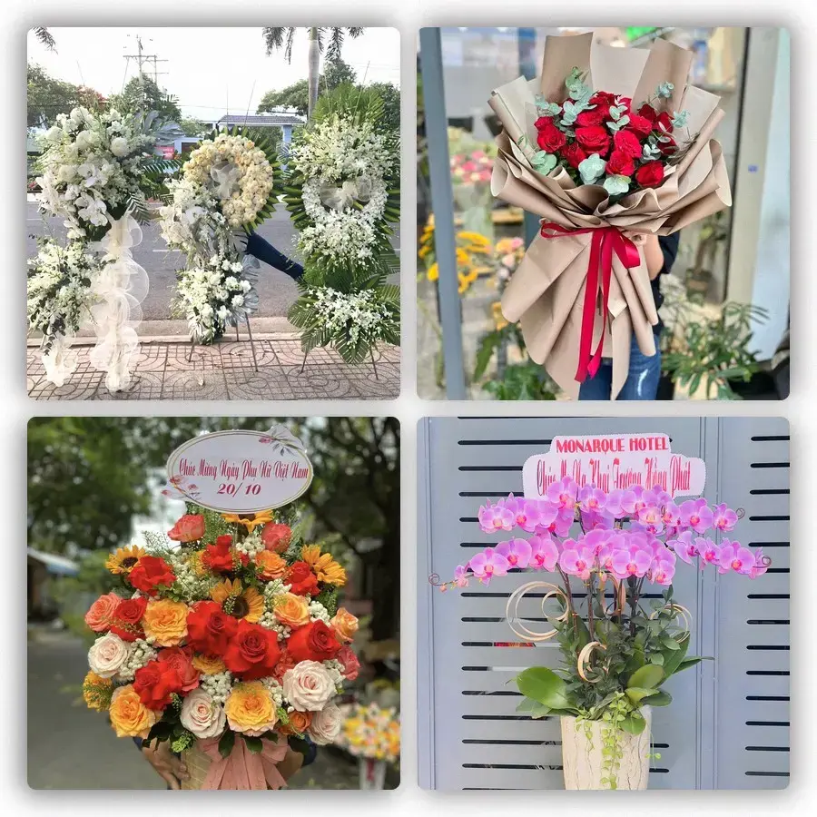 Mẫu hoa tươi tại Long Hòa