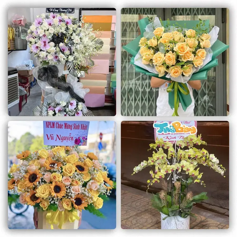 Mẫu hoa tươi tại Long Mỹ