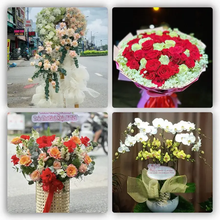 Mẫu hoa tươi tại Long Mỹ