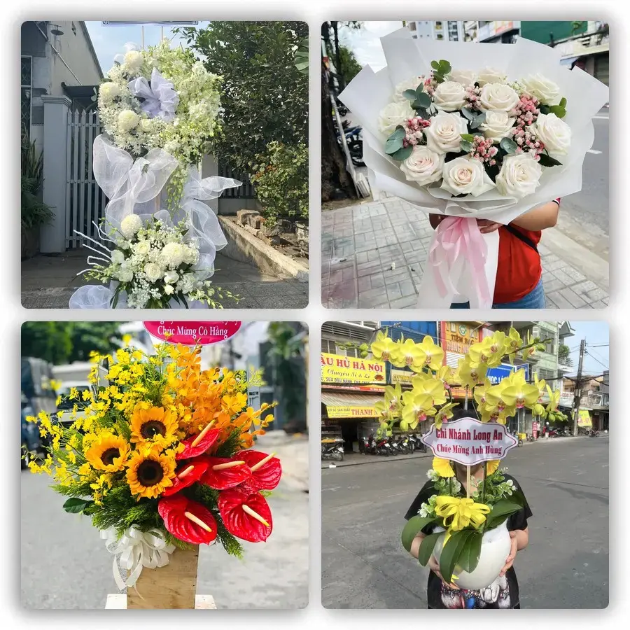 Mẫu hoa tươi tại Long Phú