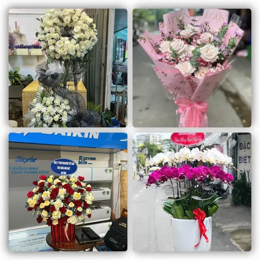 Mẫu hoa tươi tại Long Vĩnh