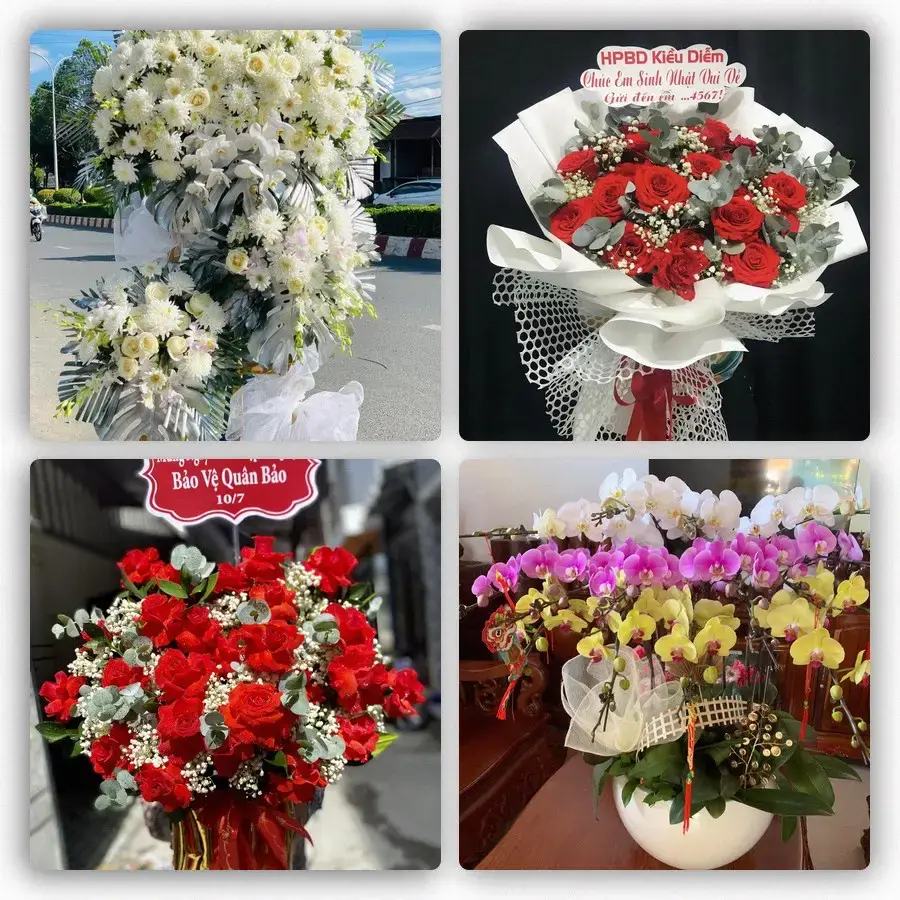Mẫu hoa tươi tại Lương Bằng