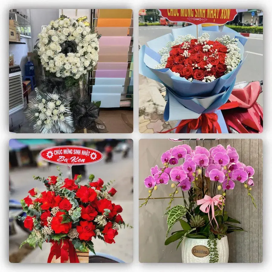 Mẫu hoa tươi tại Lương Hòa A