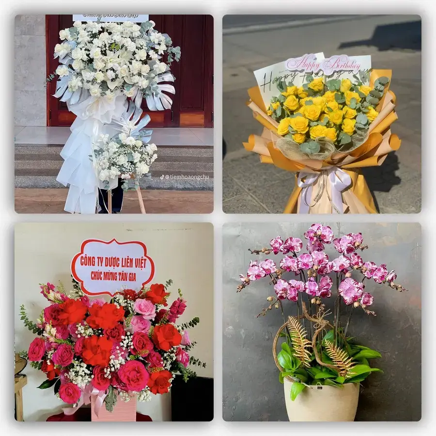 Mẫu hoa tươi tại Lương Phú