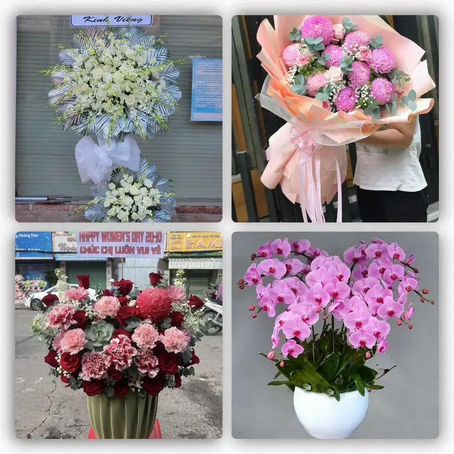 Mẫu hoa tươi tại Lương Sơn