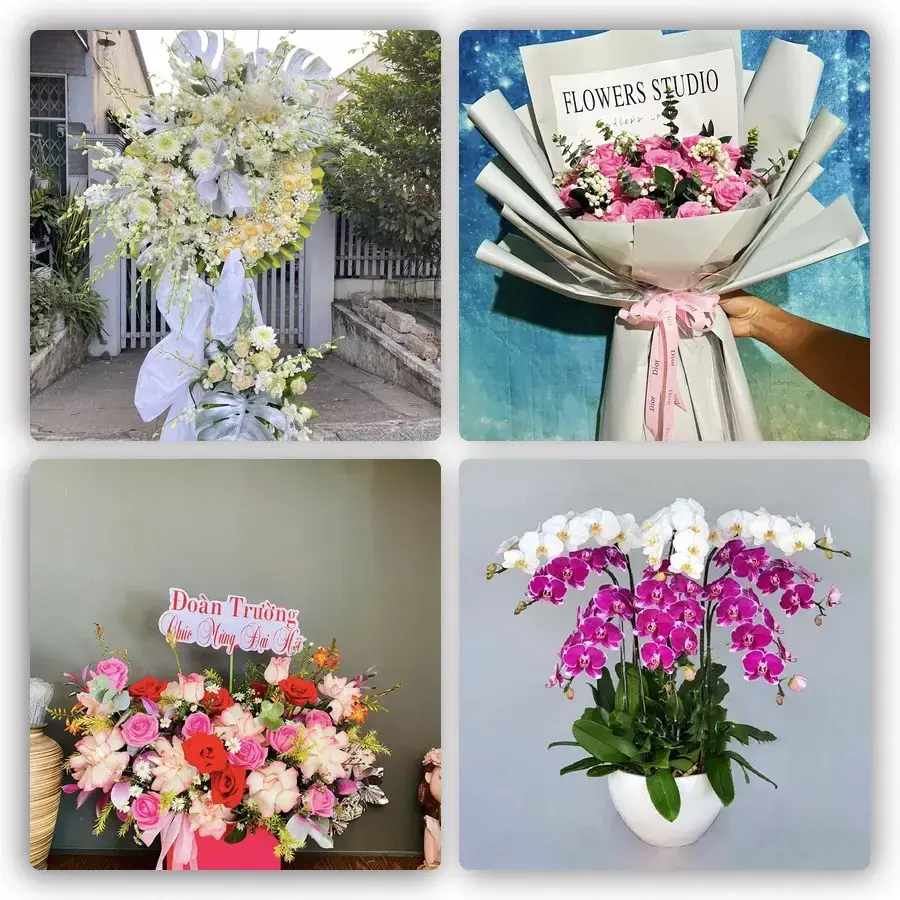 Mẫu hoa tươi tại Mai Châu