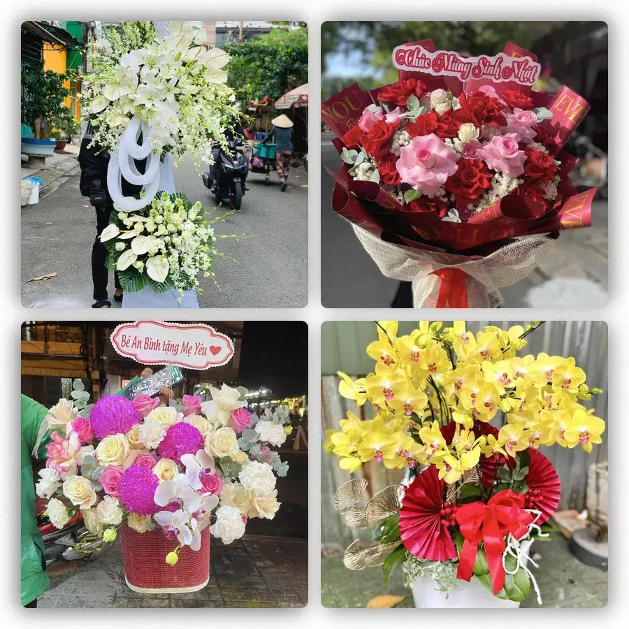 Mẫu hoa tươi tại Minh Đức