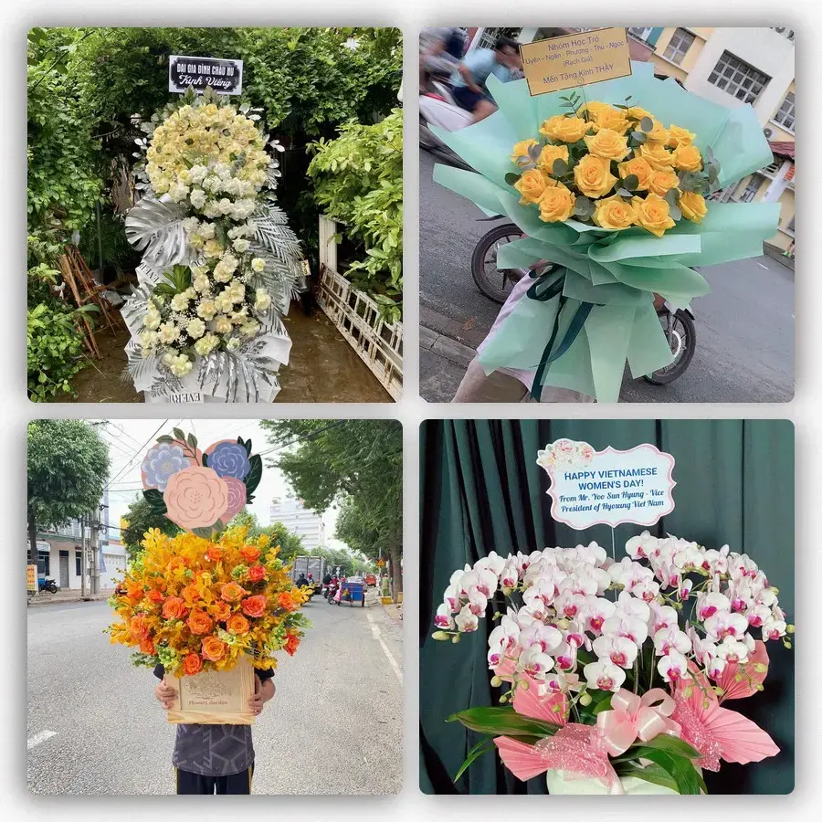 Mẫu hoa tươi tại Mường Ảng
