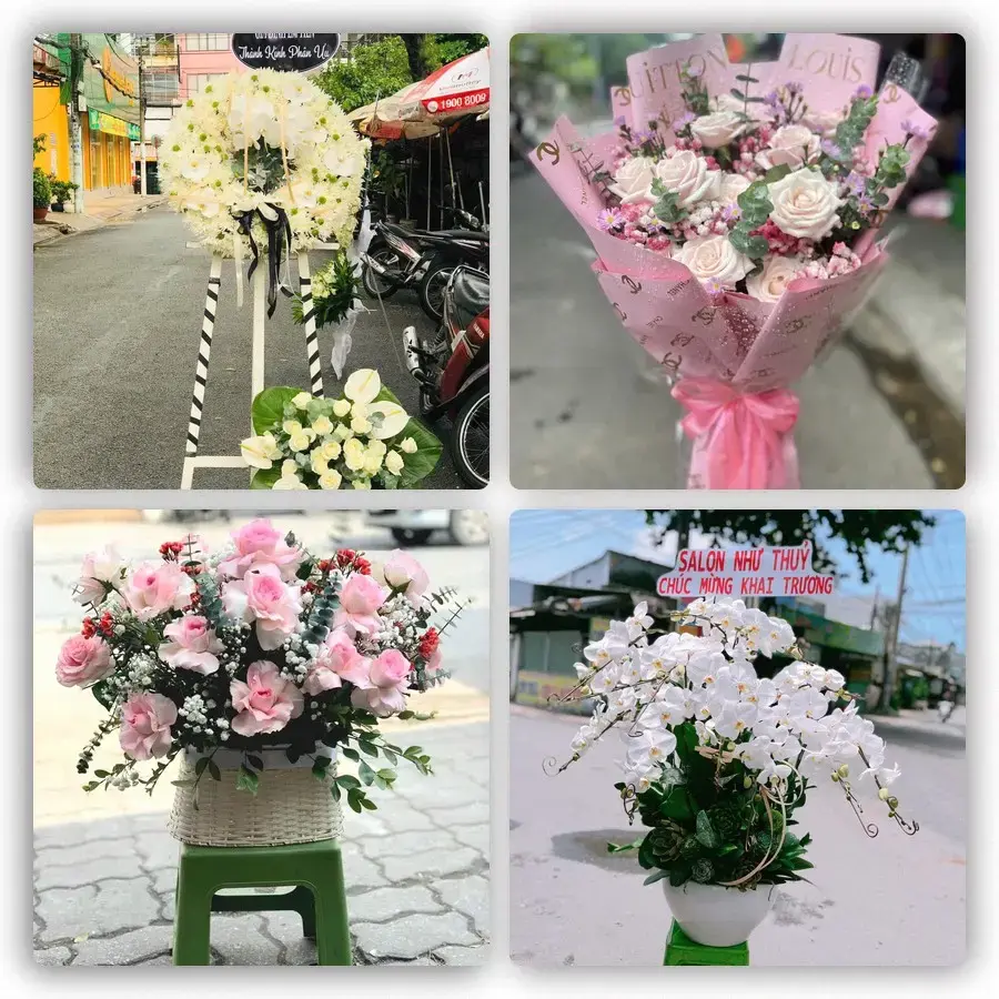 Mẫu hoa tươi tại Mường Xén