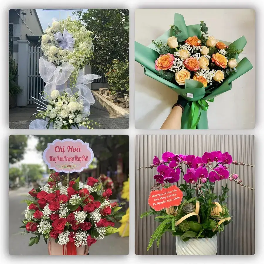 Mẫu hoa tươi tại Mỹ Long