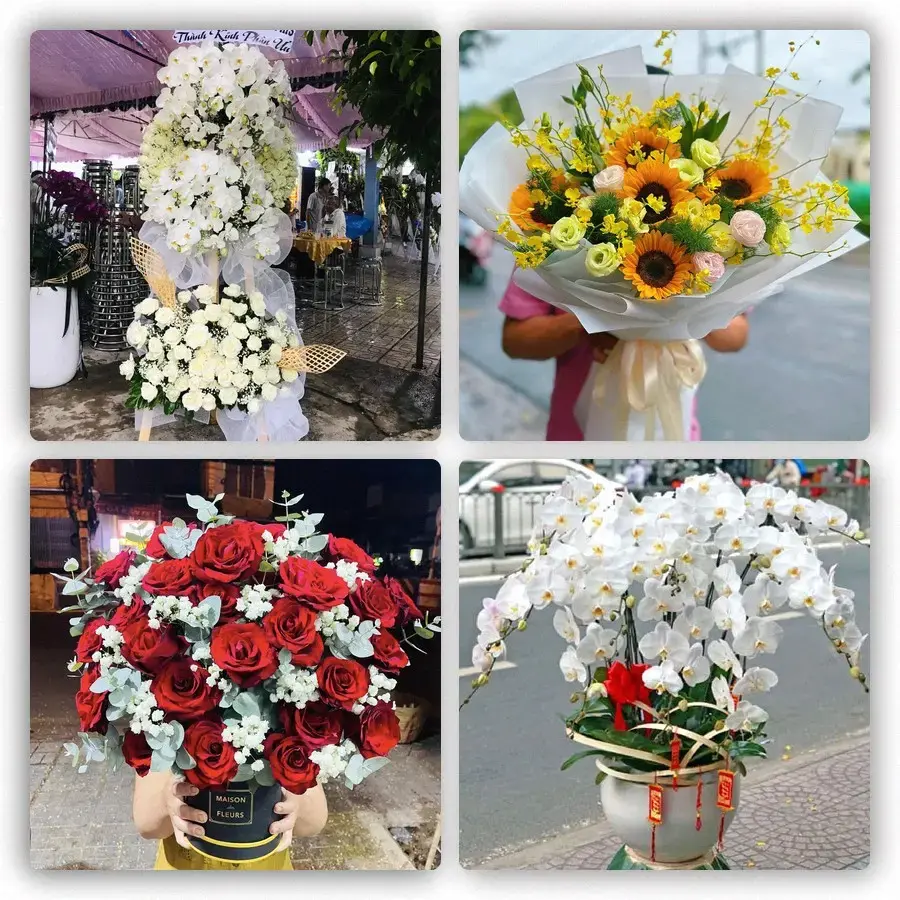 Mẫu hoa tươi tại Nam Giang