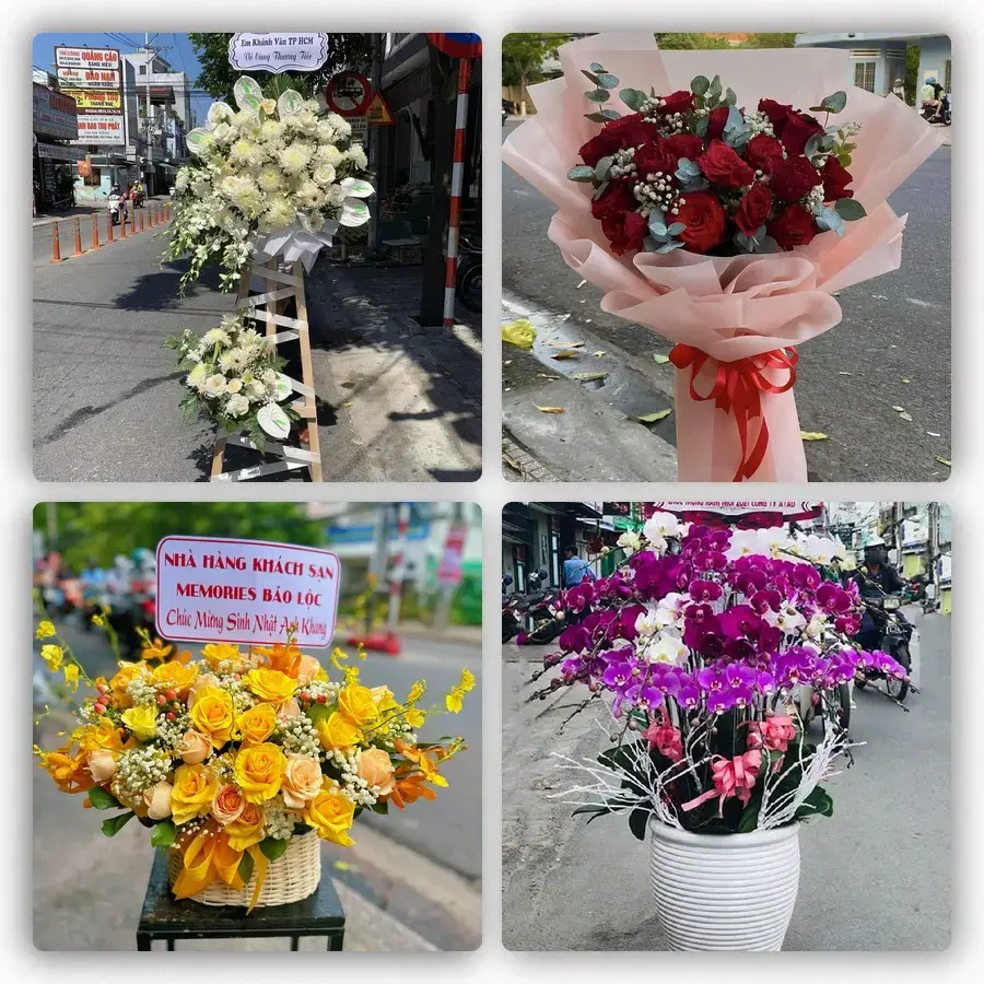 Mẫu hoa tươi tại Ngãi Xuyên
