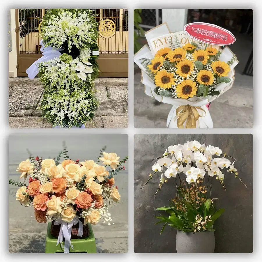Mẫu hoa tươi tại Nghĩa Lộ