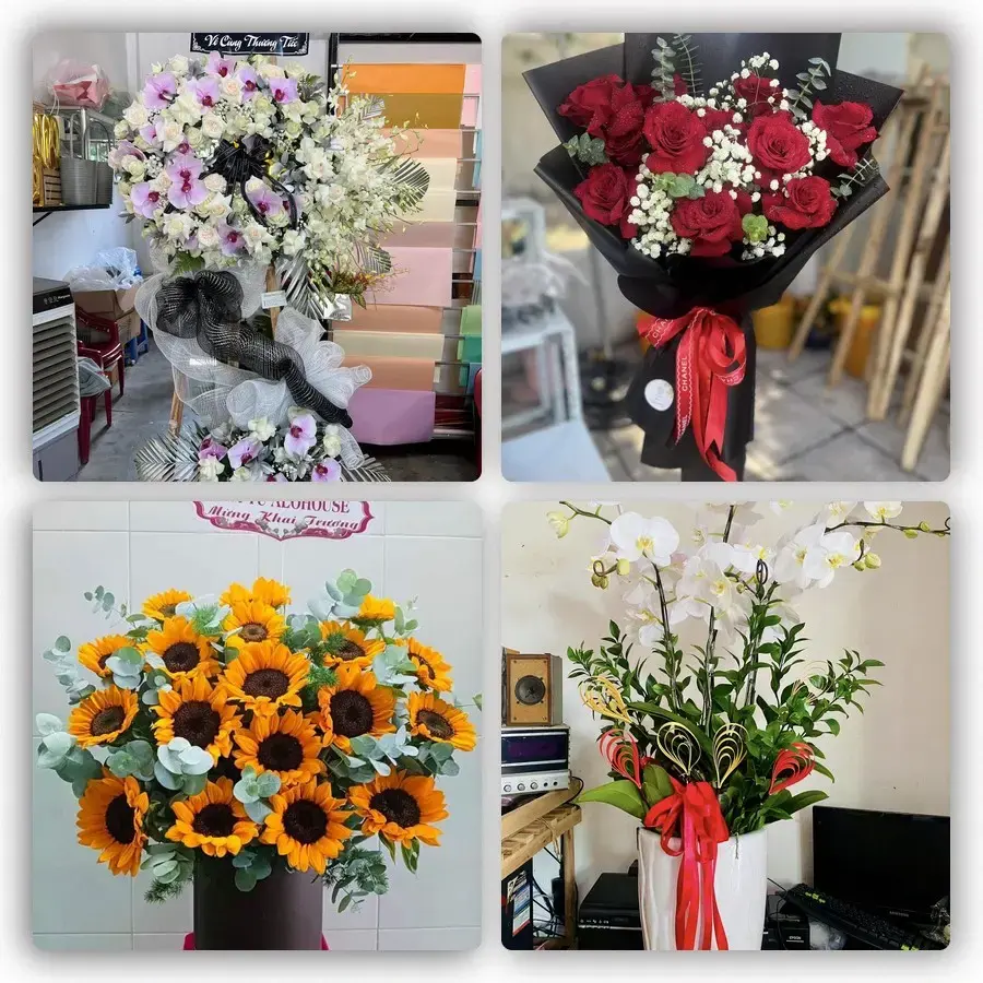 Mẫu hoa tươi tại Nhà Bè