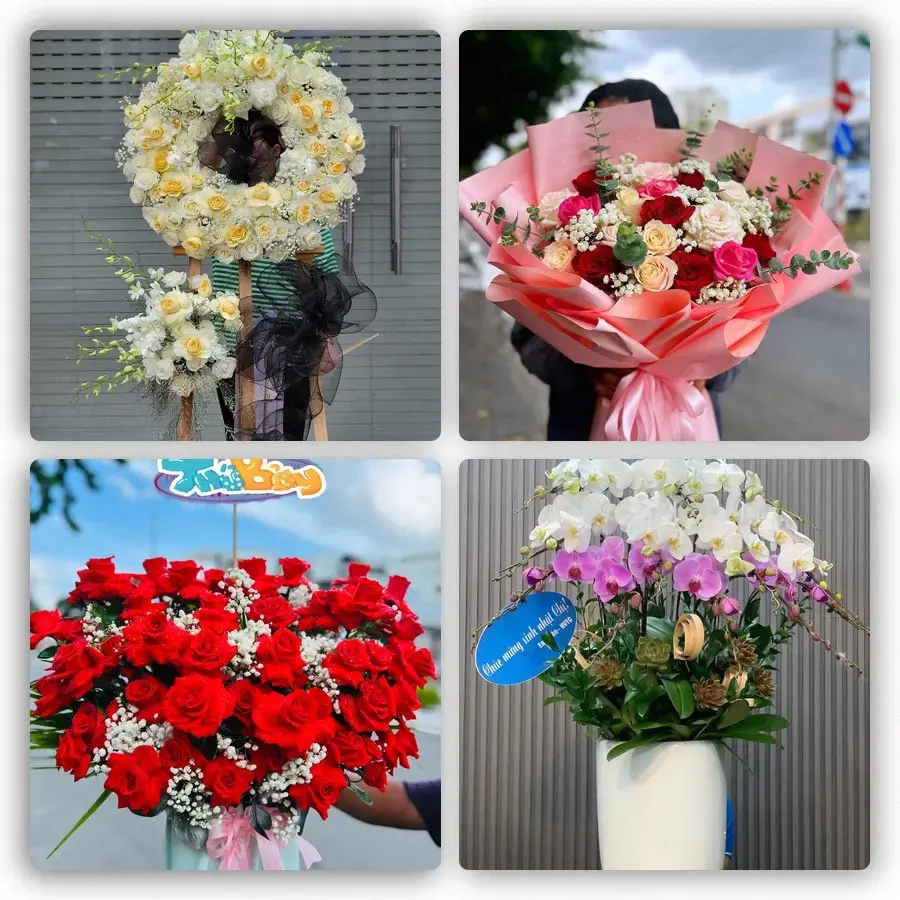 Mẫu hoa tươi tại Nhị Long