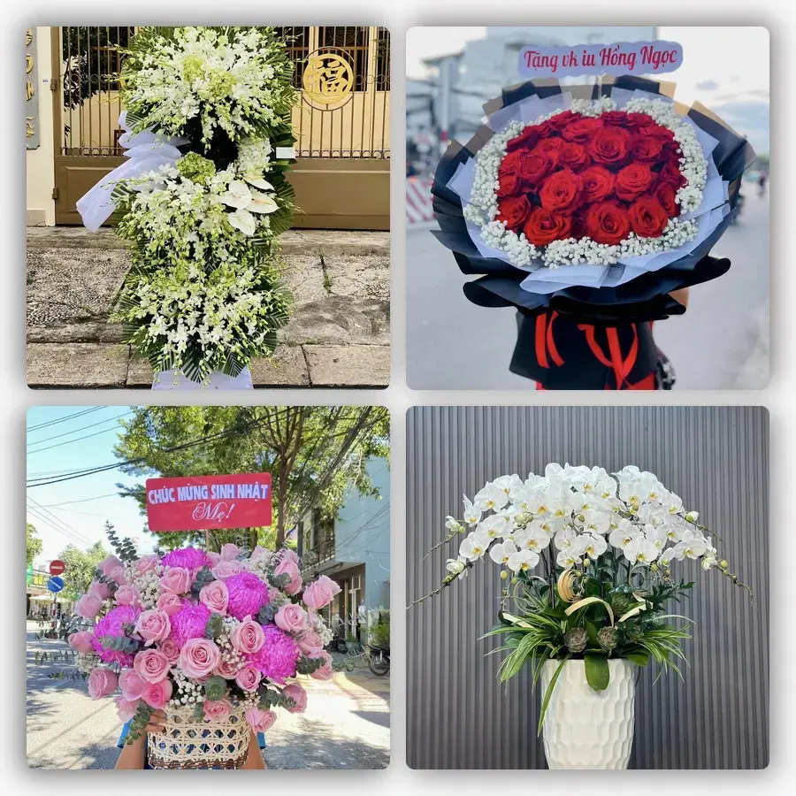 Mẫu hoa tươi tại Nhơn Phú