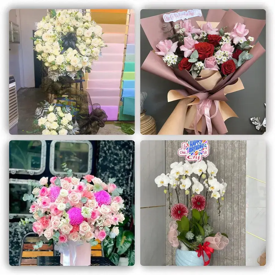 Mẫu hoa tươi tại Núi Đối