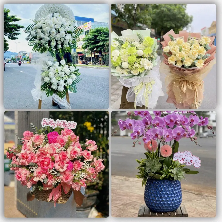 Mẫu hoa tươi dành cho khách đặt hoa tại Ô Môn, Cần Thơ
