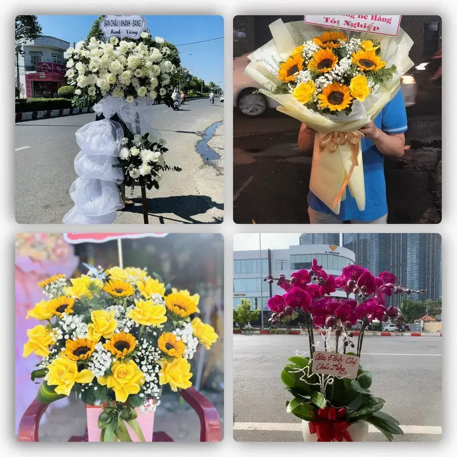 Mẫu hoa tươi tại Phát Diệm